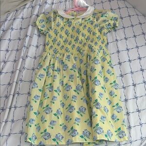 NWT JANIE & JACK smocked Floral Yellow and Blue Dress size 5